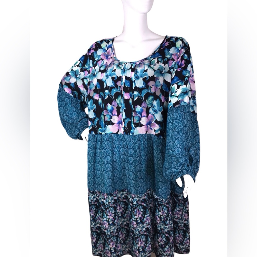 Soft Surroundings 2X Dress Romantic Mixed Print Gypsy Floral - Picture 11 of 16